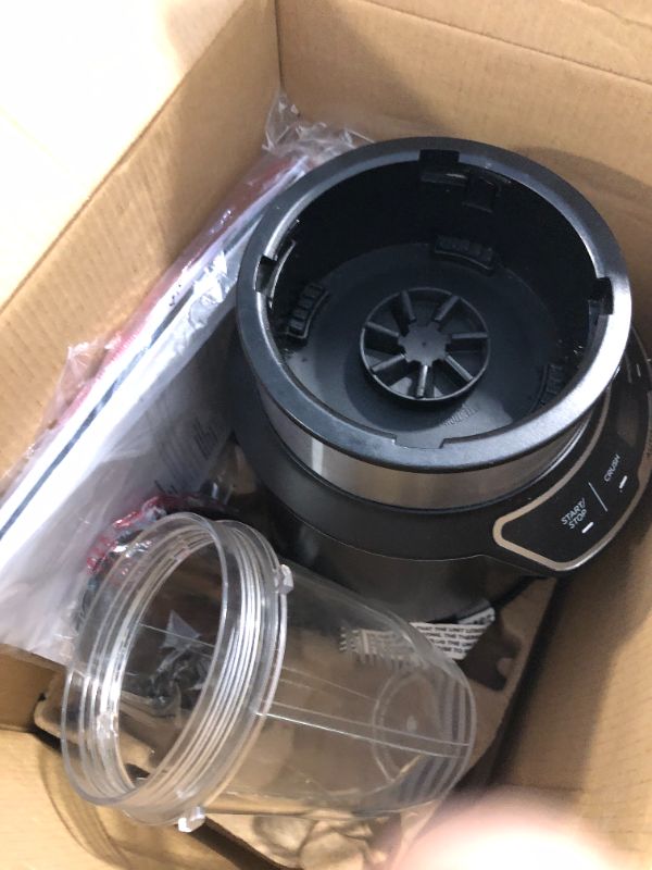 Photo 1 of **PARTS ONLY**Ninja BN401 Nutri Pro Compact Personal Blender, Auto-iQ Technology, 1100-Peak-Watts, for Frozen Drinks, Smoothies, Sauces & More, with (2) 24-oz. To-Go Cups & Spout Lids, Cloud Silver