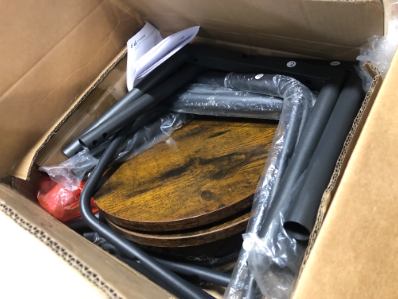 Photo 1 of Bar Stools,Set of 2 Bar Stools with Footrest and Back,25.2" Bar Chairs for Kitchen Island, Dining Room,Counter Height Bar Stools, Easy to Assemble, Rustic Brown and Black BF32BY01G1 Rustic Brown,black