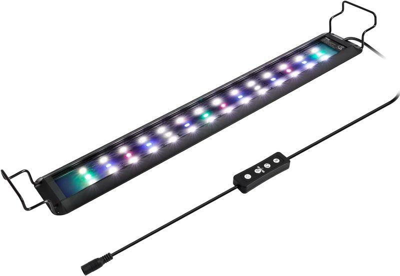 Photo 1 of hygger 16W Full Spectrum Aquarium LED Light with 10 Levels Brightness, White Blue Red Green LEDs,6H8H12H Timer,RGB Light for 16~24IN Freshwater Fish Tank, Aquatic Plants Tropical Ornamental Fish