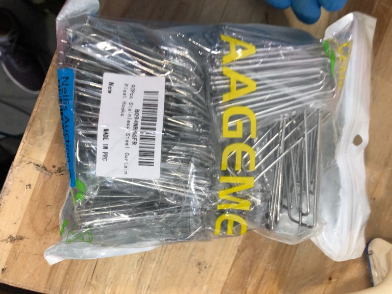 Photo 1 of 90PCS Stainless Steel Curtain Pleat Hooks,Drapery Hook and Pin for Pleated Drapes 4 Prongs Pinch Pleat Hook Clips,Traverse Pleater 4 End Curtain Hangers for Window Door Bathroom Curtain 90 2.7" x 1" x 0.6"