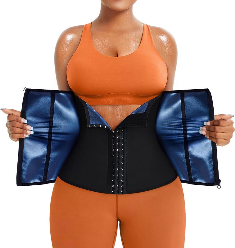 Photo 1 of TrainingGirl Women Waist Trainer Trimmer Corset Weight Loss Tummy Wrap Workout Belt Sweat Belly Band Sports Girdle Sauna Suit 2XL