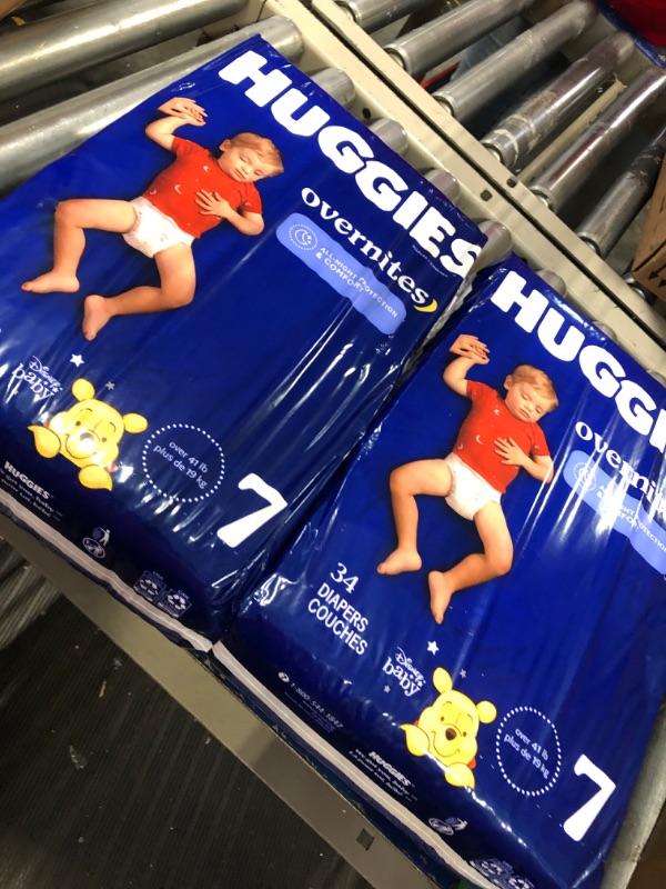 Photo 1 of Huggies Overnites Nighttime Baby Diapers, Size 7 (41+ lbs), 68 Ct Size 7 68
