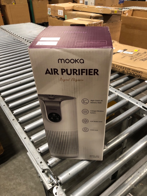 Photo 2 of Air Purifiers for Home Large Room Up to 1500ft² with Aromatherapy, MOOKA HEPA Air Purifier for Bedroom Pets Kitchen, Air Filter Cleaner for Smoke Pollen Dust Dander Odor, 15dB, M03, White