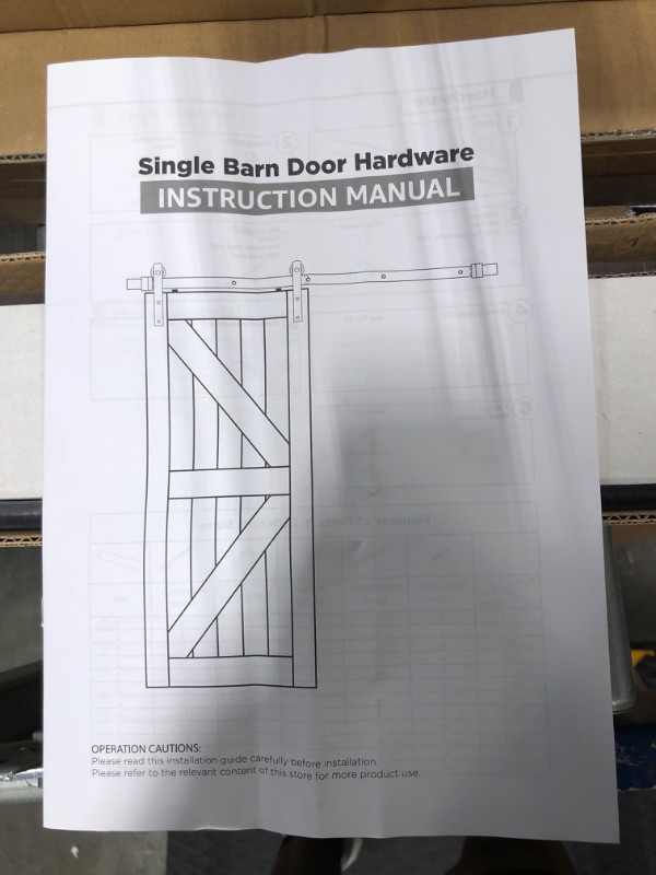 Photo 1 of SMARTSTANDARD 6.6ft Heavy Duty Sturdy Sliding Barn Door Hardware Kit -Smoothly and Quietly -Easy to install -Includes Step-By-Step Installation Instruction Fit 36"-40" Wide Door Panel (I Shape Hanger) 6.6 Feet