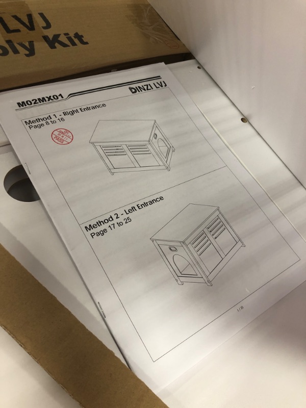 Photo 4 of **FOR PARTS**DINZI LVJ Hidden Cat Litter Box Enclosure, Flip Top Cat Washroom Furniture, Good Ventilation, Entrance Can Be on The Left or Right, Enclosed Cat Litter House Side Table for Most of Litter Box, White