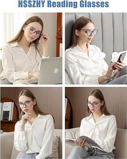 Photo 1 of 3Pack Bling Reading Glasses Blue Light Blocking, UV Protection Women Portable Fashion Anti-Blue Light Reading Glasses