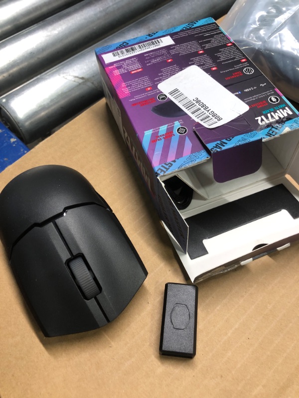 Photo 2 of Cooler Master MM712 Wireless Gaming Mouse Black with Adjustable 19,000 DPI, 2.4GHz and Bluetooth , Ultraweave Cable, PTFE Feet, RGB Lighting and MasterPlus+ Software MM712 Wireless Black 1.0