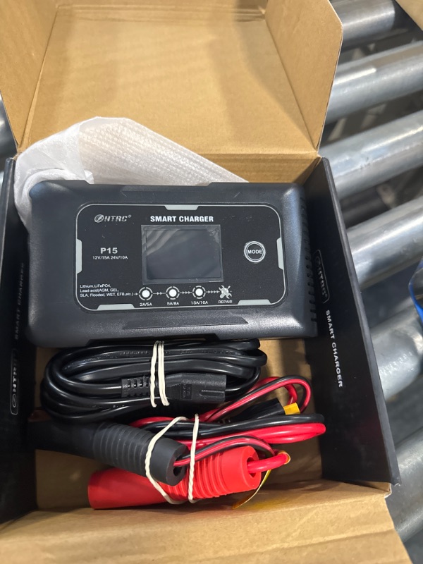 Photo 2 of lifepo4 charger 15-Amp Fully-Automatic Smart Charger,12V and 24V Battery Charger,12V/15A 24V/10A Lead-Acid(AGM/Gel/SLA)/Lithium lron LiFePO4 Trickle Charger,Pulse Repair Car Battery Charger,Deep cycle