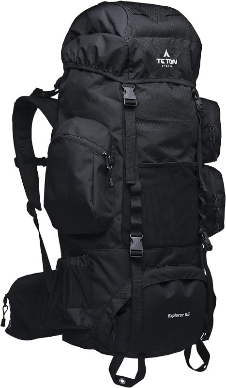 Photo 1 of  TETON 65L, 75L, 85L Explorer Internal Frame Backpack for Hiking, Camping, Backpacking, Rain Cover Included
