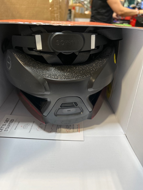 Photo 3 of ***DAMAGED***
Lumos Ultra E-Bike Smart Helmet | NTA 8776 Certified | Front & Rear LED Lights | Retractable Face Shield | App Controlled | EBike, Scooter, Cycling, Bicycle | Adults, Men Women Onyx Black with MIPS