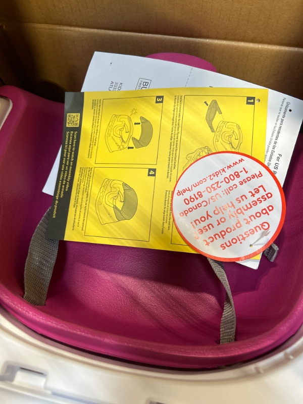 Photo 1 of Ingenuity Baby Base 2-in-1 Booster Feeding and Floor Seat with Self-Storing Tray - Pink Flambe Pink Flambre