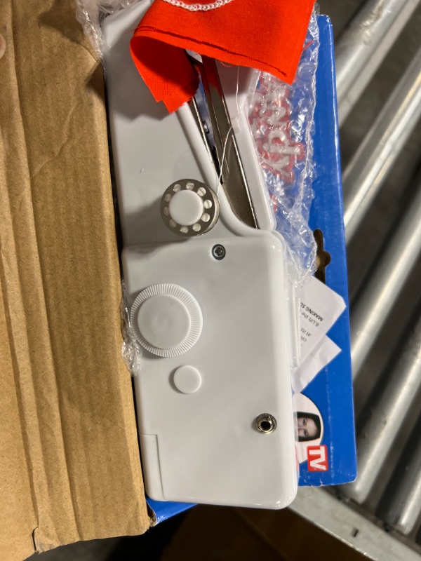 Photo 1 of Handheld Sewing Machine, Sewing Machine for Beginners, Battery Operated Mini Sewing Machines, Portable Sewing Machines for Various Fabrics, Tool Kit for Clothing Repair and Sewing Crafts(White)