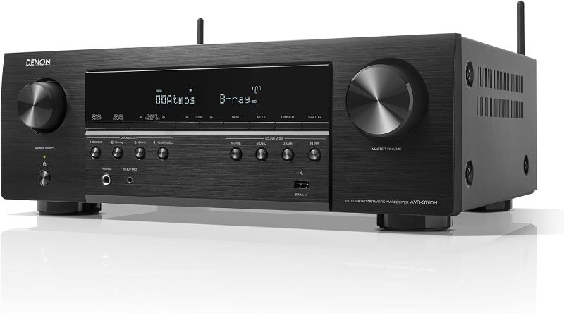 Photo 1 of Denon AVR-S760H 7.2 Ch AVR - 75 W/Ch (2021 Model), Advanced 8K Upscaling, Dolby Atmos Height Virtualization, DTS Virtual:X & More, Built-in HEOS, Amazon Alexa Voice Control
