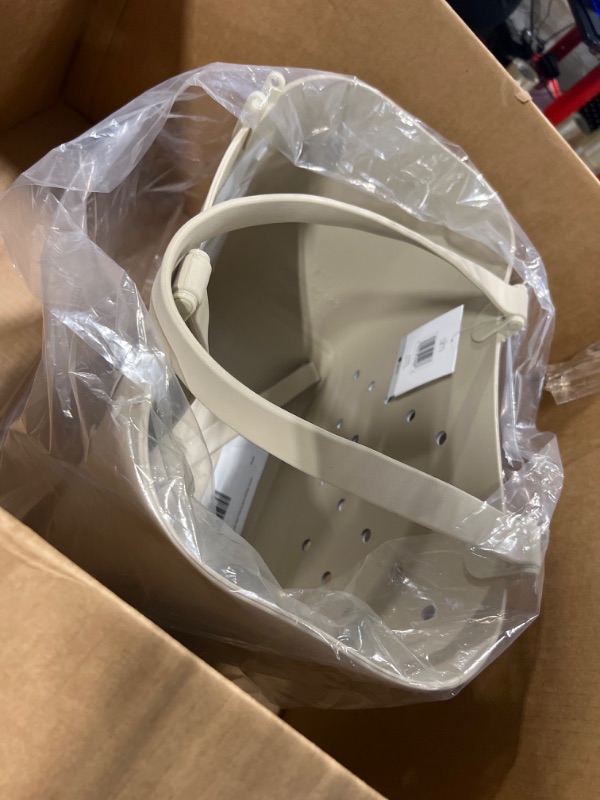 Photo 1 of Simple Modern Beach Bag Rubber Tote | Waterproof Extra-Large Tote Bag with Zipper Pocket for Beach, Pool Boat, Groceries, Sports | Getaway Bag Collection | Almond Birch Extra Large Almond Birch