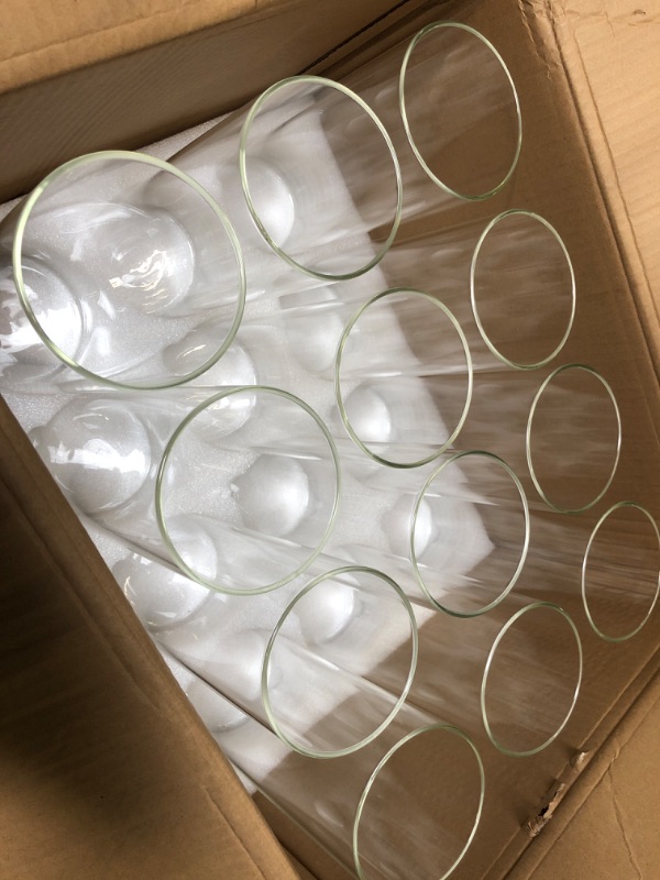 Photo 3 of 12 Pack Glass Cylinder Vases Clear Flower Vase 10 Inches Tall Floating Candle Holders Centerpiece Vases for Table Home Wedding Decorations Formal Dinners(10 Inch)