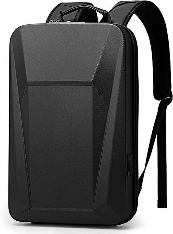 Photo 1 of JUMO CYLY Hardshell Travel Laptop Backpack, Anti-Theft Gaming Backpack with USB Charging Port Slim Business Computer Daypack with Lock For Men
