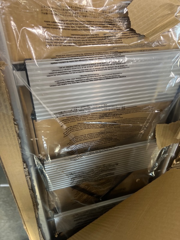 Photo 1 of KINGRACK Aluminium 5 Step Ladder, Lightweight Step Stool with Non-Skid Pedals, Handrail, Foldable Step Ladder for Kitchen, Garage, Home, Space Saving, Sturdy and Portable, Silver 5-step with handrail Silver