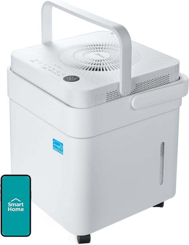 Photo 1 of 20 Pt. Coverage Area 500 Sq.ft. CUBE Dehumidifier in. White with Pump ENERGY STAR MOST EFFICIENT for Basement or Bedroom
