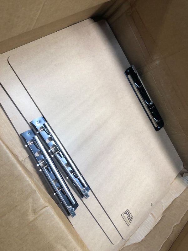 Photo 1 of Paper Merlin Ledger Clipboards 19 x 11 Horizontal MDF 11x17 Clipboard Landscape Legal Size Paper with Large Clip 3 Pack

