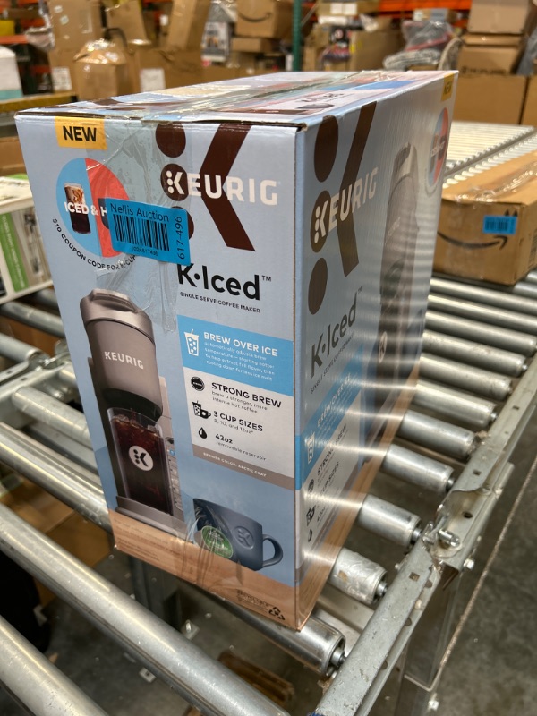 Photo 3 of Keurig K-Iced Coffee Maker, Single Serve K-Cup Pod Iced Coffee Maker and Green Mountain Coffee Roasters Brew Over Ice Classic Black, Single Serve Keurig K-Cup Pods, 72 count Regular Gray + Pods