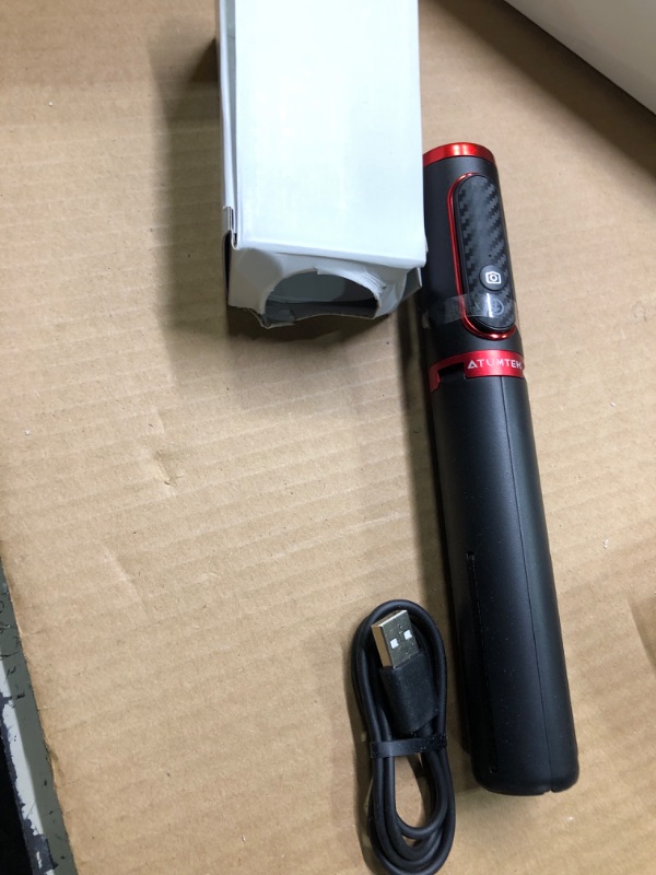 Photo 1 of ATUMTEK Selfie Stick Tripod, Extendable 3 in 1 Aluminum Bluetooth Selfie Stick with Wireless Remote and Tripod Stand for iPhone 13/13 Pro/12/11/11 Pro/XS Max/XS/XR/X/8/7, Samsung Smartphones, Red