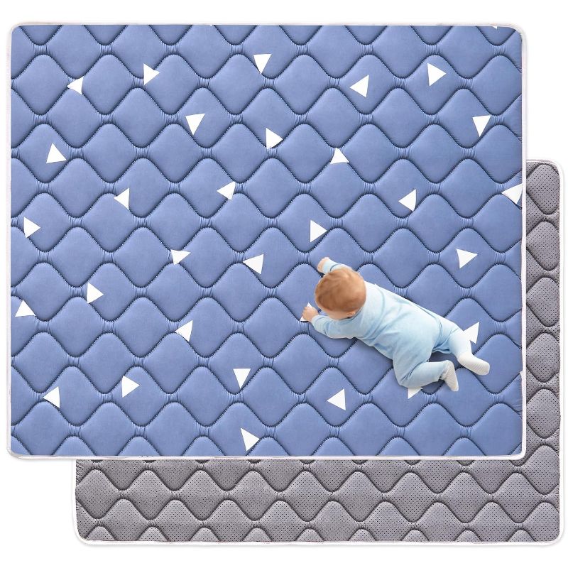 Photo 1 of Baby Play Mat 79" x 63", Non-Slip Cushioned Baby Crawling Mat, Odorless Baby Mat for Floor, Extra Large Activity Playmats for Babies,Toddlers, Infants, Play & Tummy Time,Premium Thicken Foam Playmat
