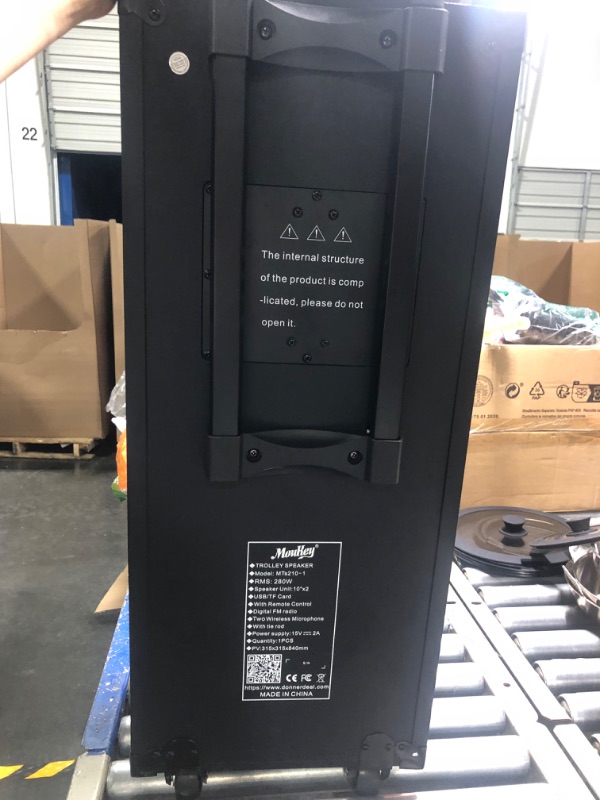Photo 1 of Moukey Karaoke Machine, Double 10" Woofer PA System for Party, Portable Bluetooth Speaker with 2 Wireless Microphones, Disco Lights and Echo/Treble/Bass Adjustment, Support TWS/REC/AUX/MP3/USB/TF/FM New Double 10" Woofer*****USED****** 