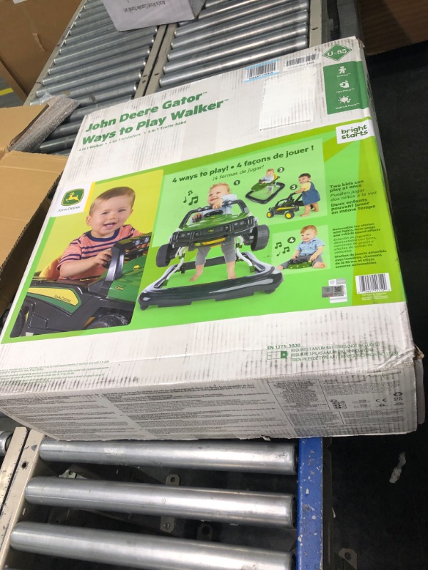 Photo 3 of Bright Starts John Deere Gator Ways to Play 4-in-1 Baby Activity Push Walker, Green, Age 6 Months+