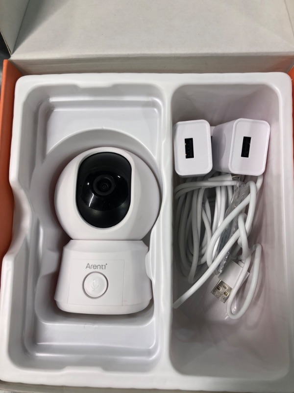 Photo 1 of ARENTI Video Baby Monitor with Camera and Audio, 5" Smart Baby Camera Monitor with Free Phone App, 1080P, VOX, PTZ, One-Touch Call, Temp Sensor, Lullaby, Night Vision, Auto Tracking, 2-Way Talk White