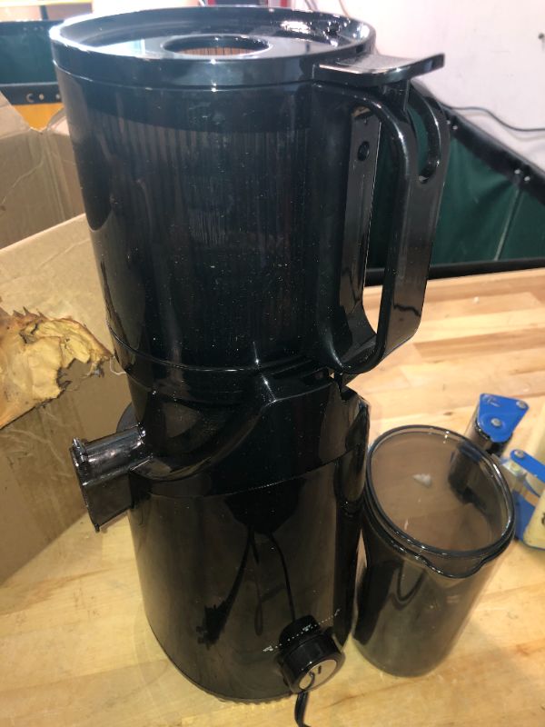 Photo 4 of **FOR PARTS**Cold Press Juicer, Amumu Slow Masticating Machines with 5.3" Extra Large Feed Chute Fit Whole Fruits & Vegetables Easy Clean Self Feeding Effortless for Batch Juicing, High Juice Yield, BPA Free 250W