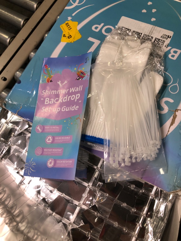 Photo 1 of Shimmer Wall Backdrop Silver Backdrop 24 Panels Glitter Sequin Backdrop for Wedding Bridal Shower Birthday Decorations 24Pcs-12x12 Inch Silver