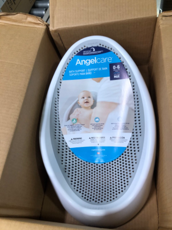 Photo 1 of Angelcare Baby Bath Support (Grey) | Ideal for Babies Less than 6 Months Old Grey 1 Count (Pack of 1)