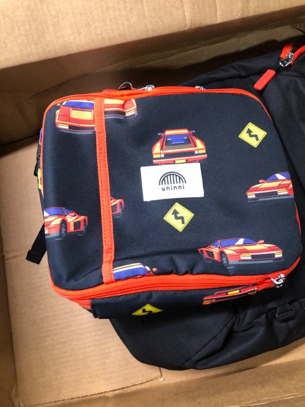 Photo 3 of 16'' Kids Backpack Set with Insulated Lunch Bag, and Pencil Case Race Car