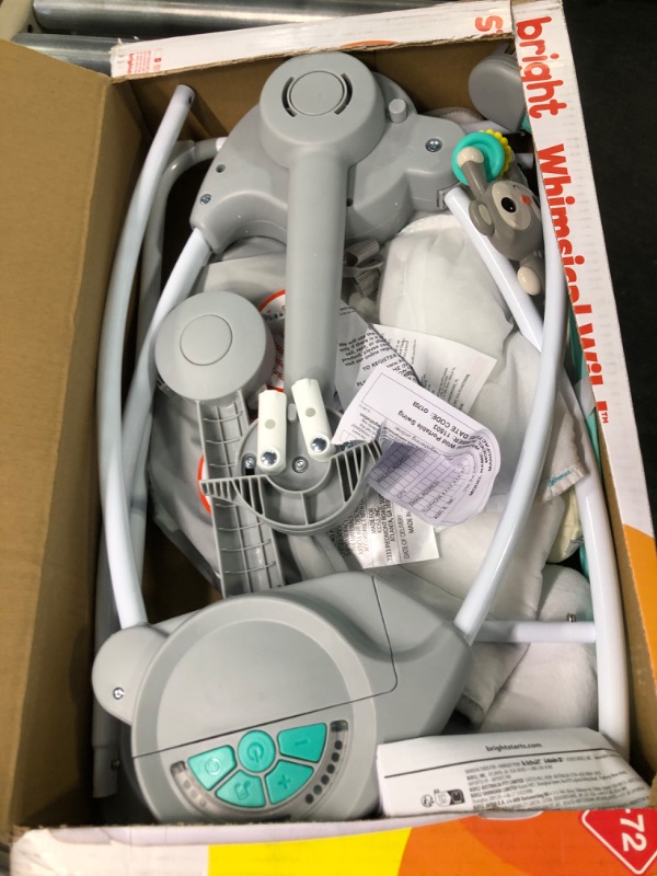 Photo 1 of Bright Starts Whimsical Wild Portable Compact Automatic Deluxe Baby Swing with Music and Taggies, Newborn and up
