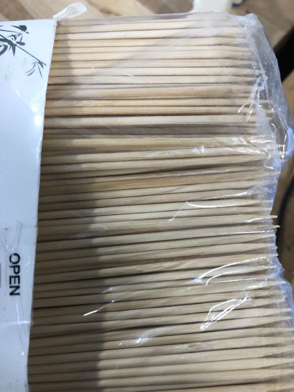 Photo 4 of 200PCS 6 inch Bamboo Skewers for wooden sticks? BBQ?Appetiser?Fruit?Cocktail?Kabob?Chocolate Fountain?Grilling?Kitchen?crafting and Party. ?=3mm, More Size Choices 6"/8"/10"/12"/36"