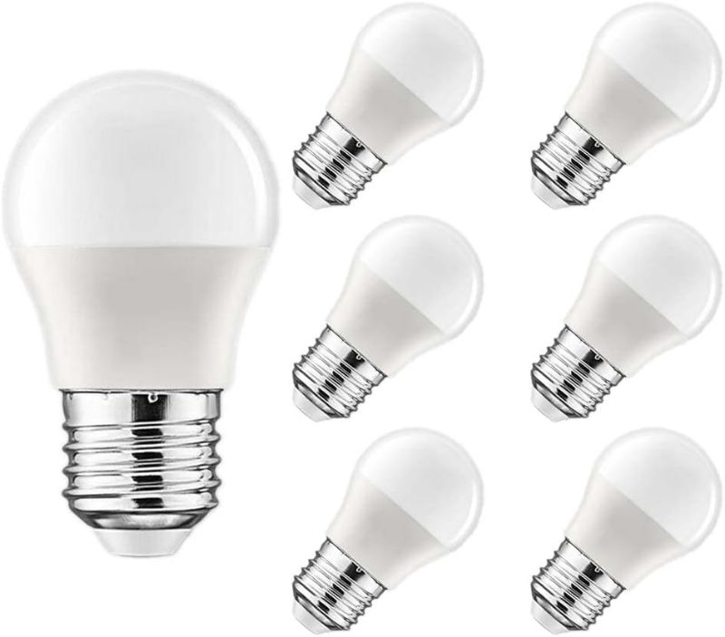 Photo 1 of 6 Pack 3W LED A15 Light Bulb A15 led Bulb,60W Equivalent,3000K Warm White,E26 Base Bulb for Bedroom Living Room Home Office??1.7*H3.1 inch?