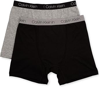 Photo 1 of Calvin Klein Boys' 2 Pack Boxer Briefs | Premium Cotton Comfort large