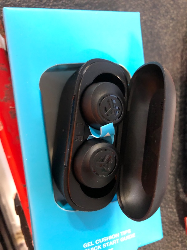 Photo 1 of JLab Go Air Pop True Wireless Bluetooth Earbuds + Charging Case, Black, Dual Connect, IPX4 Sweat Resistance, Bluetooth 5.1 Connection, 3 EQ Sound Settings Signature, Balanced, Bass Boost Black Pop