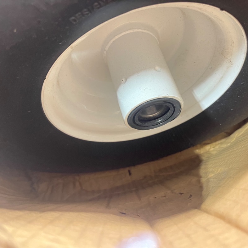 Photo 1 of 2 Pack 13x6.50-6 Solid Rubber Lawn Mower Tires,13X6.5X6 White No Flat Front Solid Tire Puncture Proof Compatible with Exmark 103-0065 Replaces 103-3051, 1-633584, 103-0063, 126-5361, 1-633585