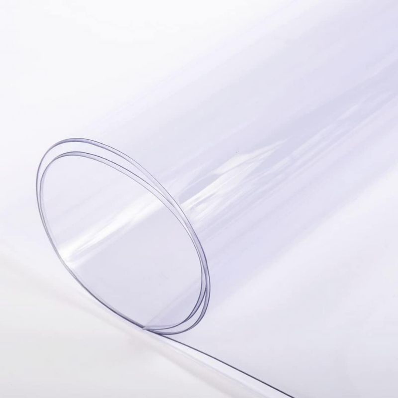Photo 1 of  Plastic Supply - Clear Vinyl Sheeting - 15 Mil - (4'6" x 3.5') - Vinyl Plastic Sheeting, Clear Vinyl Sheet for Storm Windows, Covering, Protection, Tablecloth Protector
