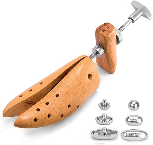 Photo 1 of HOUNDSBAY Bulldog Premium Professional 2-way Wooden Shoe Stretcher for Men & Women, Shoe Widener & Expander for Women
