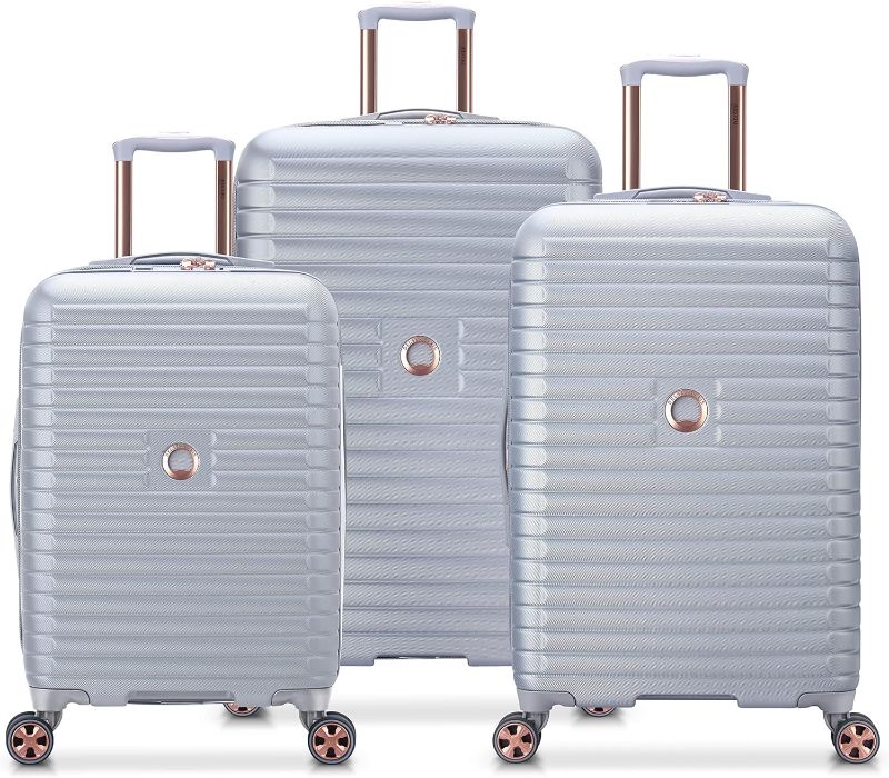 Photo 1 of DELSEY Paris Cruise 3.0 Hardside Expandable Luggage with Spinner Wheels, Platinum, 3-Piece Set (21/24/28)
