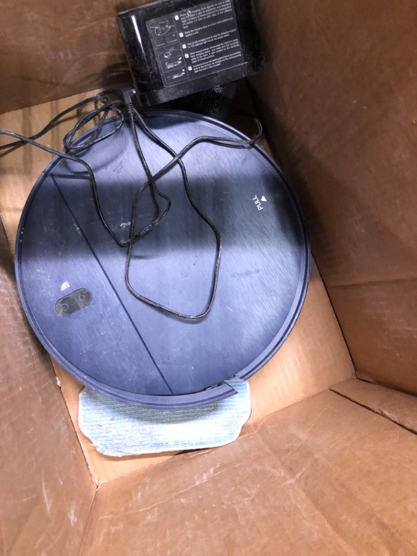 Photo 3 of *** Recommended sale for parts *** Robot Vacuum and Mop Combo, WiFi/App/Alexa, Robotic Vacuum Cleaner with Schedule, 2 in 1 Mopping Robot Vacuum with Watertank and Dustbin, Self-Charging, Slim, Ideal for Hard Floor, Pet Hair, Carpet Deep Black