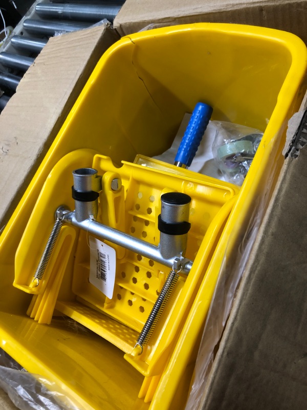 Photo 3 of ***sale for parts *** Mind Reader Commercial Mop Bucket - with Down Press Wringer - 22 Quart Capacity - Yellow - MOPT20-YLW