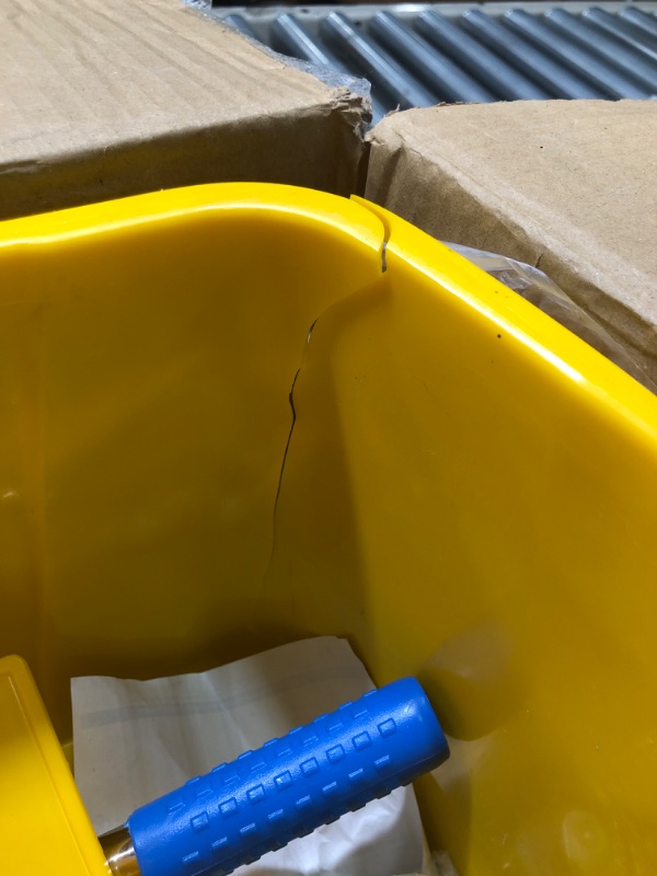 Photo 5 of ***sale for parts *** Mind Reader Commercial Mop Bucket - with Down Press Wringer - 22 Quart Capacity - Yellow - MOPT20-YLW