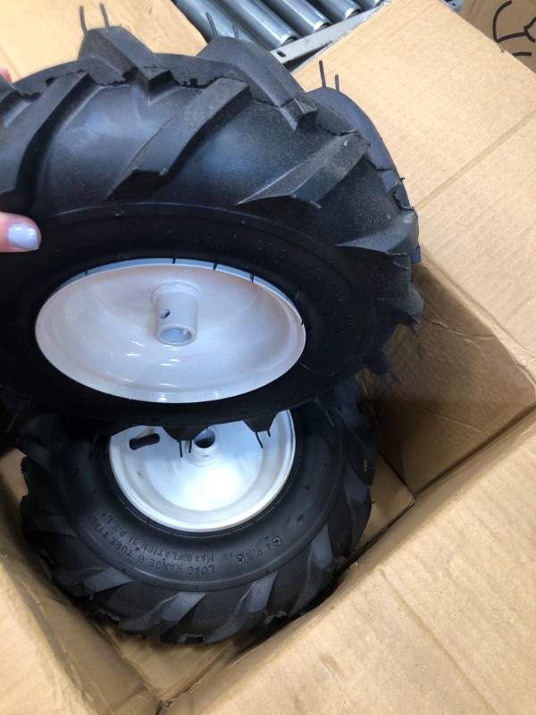 Photo 3 of GICOOL 13x5.00-6" Tiller Tire and Wheel, 3/4" Axle Size, 3-1/8" Centered Hub, Compatible with Craftsman & Troy-Bilt Tiller Replacement