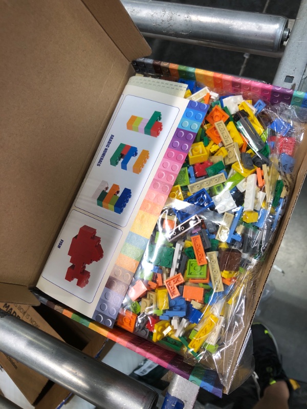 Photo 3 of Building Bricks Compatible with Lego Classic - 500 Pieces Basic Bulk Building Blocks in Random Color - Mixed Shape 500Pcs