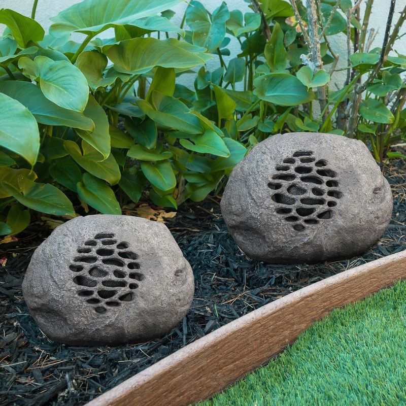 Photo 1 of 2 Solar Bluetooth Enabled Rock Speaker, Audio for Pool, Deck, & Patio