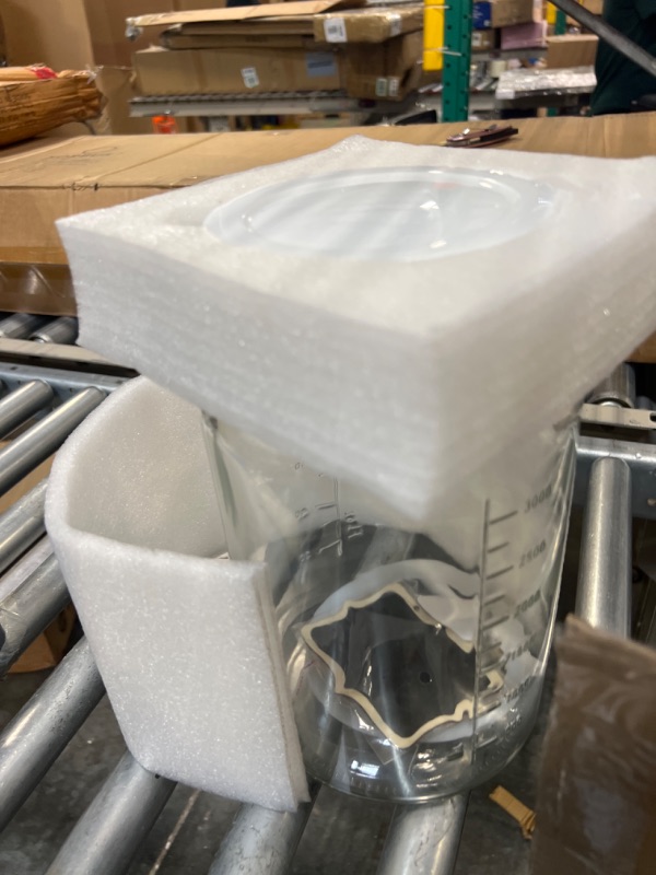 Photo 1 of 1 Pack Wide Mouth 1 Gallon Clear Glass Jar w Lid, Heavy Duty 100% Airtight Screw Lid w Silicone Gasket - Mason Jar w 2 Scale Mark for Fermenting Kombucha and Storing Food. Free 1 Gasket