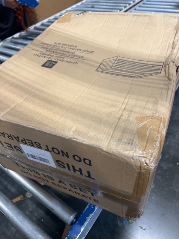 Photo 1 of MMBABY 6-Tier Foldable Shoe Organizer for Closet Stackable No Assembly Stackable Shoe Organizer Storage Bins with Clear Door, Free Standing Shoe Shelf Cabinet with Lids, Plastic Shoe Rack for Closet Yellow